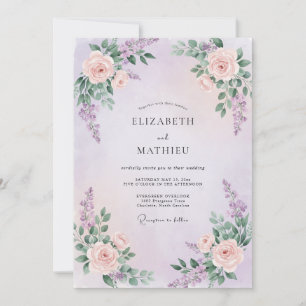 Lavender Resplendent Spring Wedding Invitation