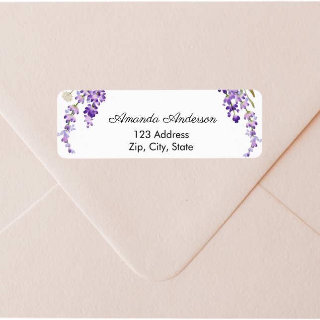 Lavender return address label (Creator Uploaded)
