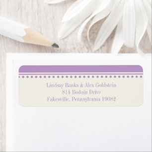 Lavender Return Address Label, Caroline Wedding