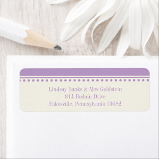 Lavender Return Address Label, Caroline Wedding