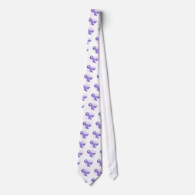 Lavender Ribbon - Cancer Survivor Tie (Front)