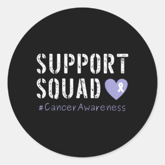 Lavender Ribbon Men Women Kids Boys Girls Cancer Classic Round Sticker
