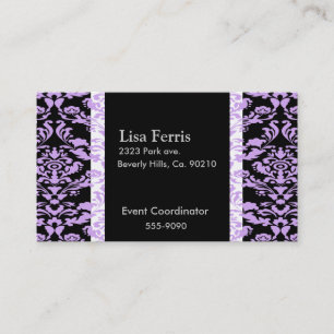 Lavender Rococo Elegant Black Set Business Card