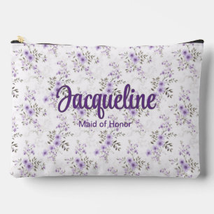 Lavender Romantic Floral Wedding Party Accessory Pouch