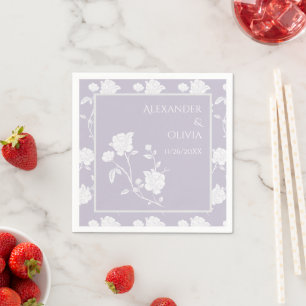 Lavender Rose Bridal Shower Napkins