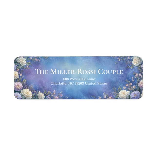 Lavender Rose Gold Etched Blue Texture (Front)