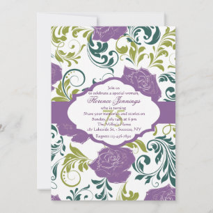 Lavender Rose Invitation
