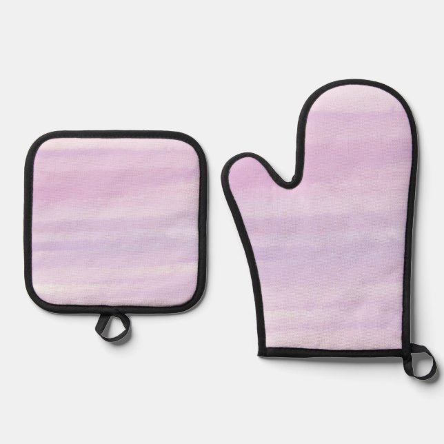 Lavender Rose Is My Favourite Colour Medium Gift B Oven Mitt & Pot Holder Set (Front)