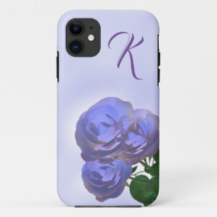 Lavender Rose Monogrammed Case-Mate iPhone Case