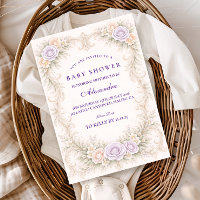 Lavender Rose Ornate Baby Shower