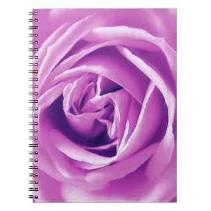 Lavender rose print spiral notebook