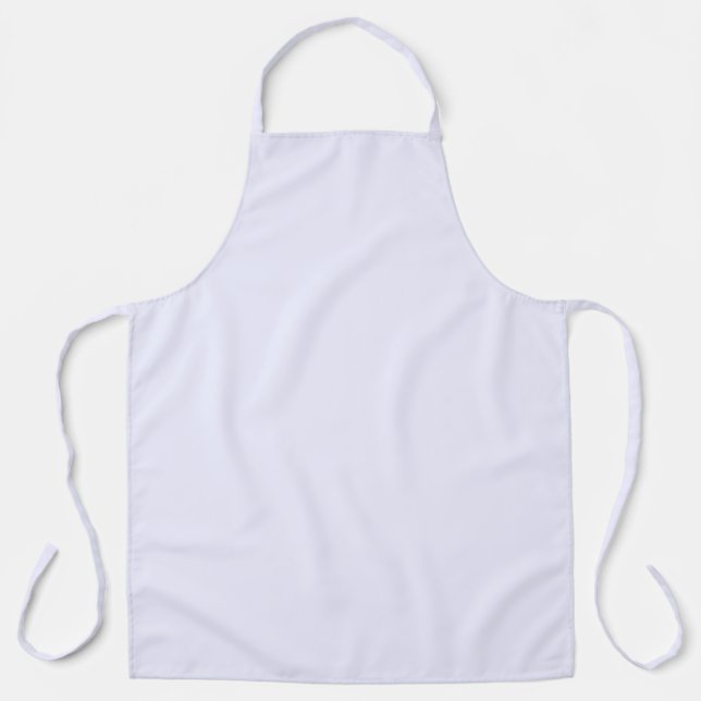 Lavender Rose Soft Pale White Pastel Solid Colour Apron (Front)