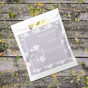 Lavender Rose Wedding Favour Bag