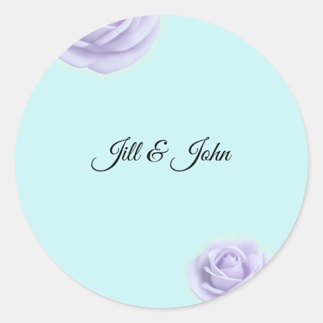 Lavender Rose Wedding Seal Just Add Name (Front)