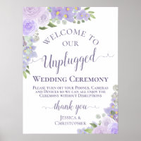 Lavender Roses Chic Unplugged Wedding Ceremony