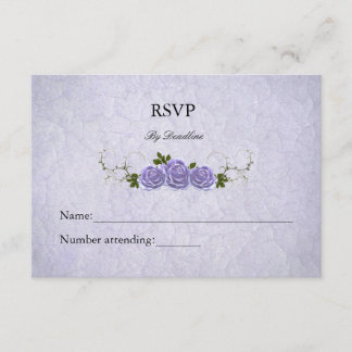 Lavender Roses Invitee RSVP Card