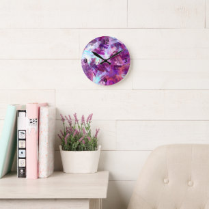 LAVENDER ROUND CLOCK