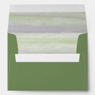 Lavender & Sage Watercolor Wedding Invitation Envelope
