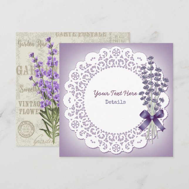 Lavender Save The Date (Front/Back)
