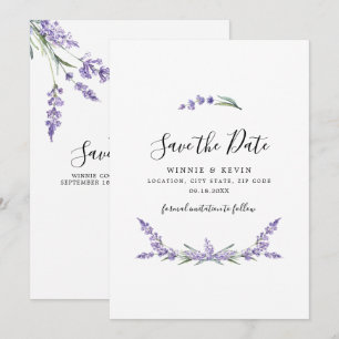 Lavender Save The Date Invitation