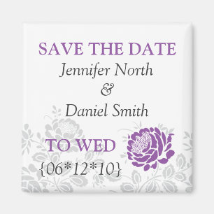 Lavender Save The Dates Magnet