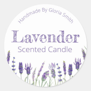 Lavender Scented Candle Classic Round Sticker