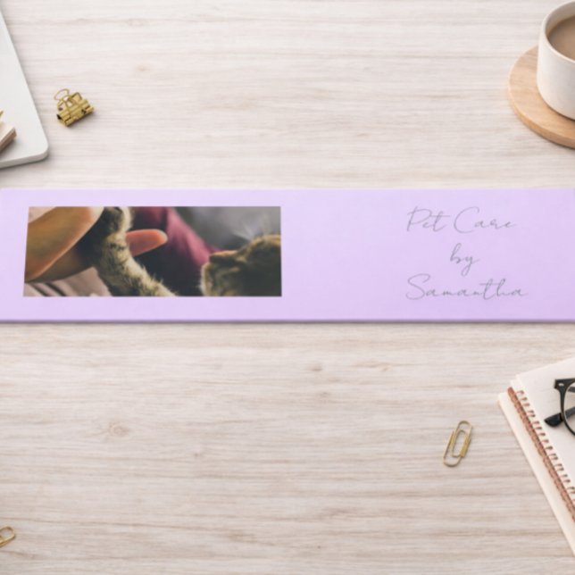Lavender Script Business Card QR Code Service Menu (Creator Uploaded)