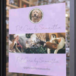Lavender Script Logo Photo Pet Care