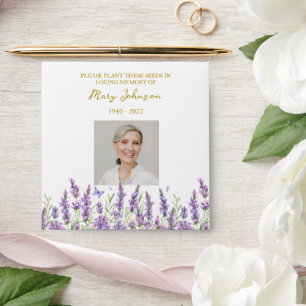 Lavender Seed Packet Memorial Funeral Envelope