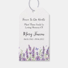 Lavender Seed Packet Memorial Funeral 