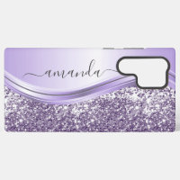 Lavender  Sequin Glitter Handwritten Calligraphy  