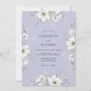 Lavender Seraphic Spring Wedding Invitation