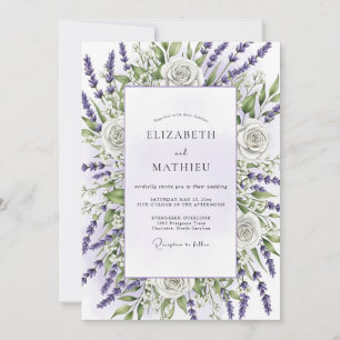 Lavender Serene Countryside Wedding Invitation