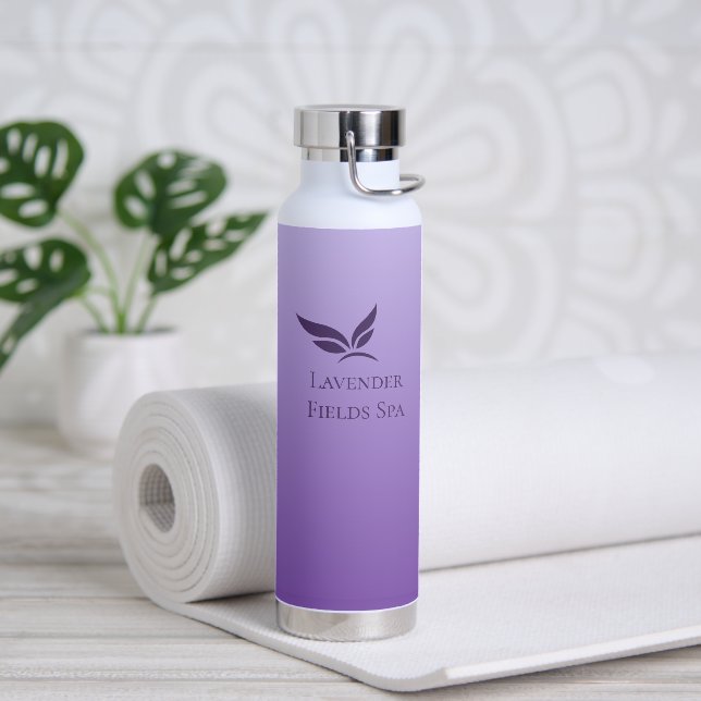 Lavender Serenity Spa Custom Water Bottle (Yoga)