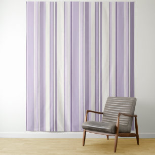 Lavender Shades Soft Ivory Stripes Tapestry