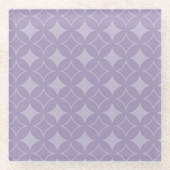 Lavender shippo pattern glass coaster (Front)