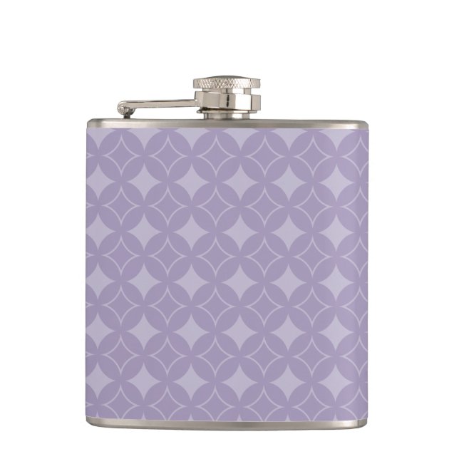 Lavender shippo pattern hip flask (Front)