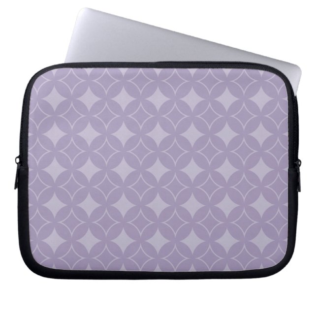 Lavender shippo pattern laptop sleeve (Front)