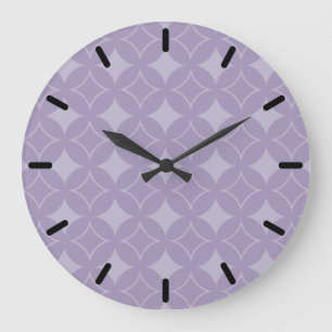Lavender shippo pattern large clock