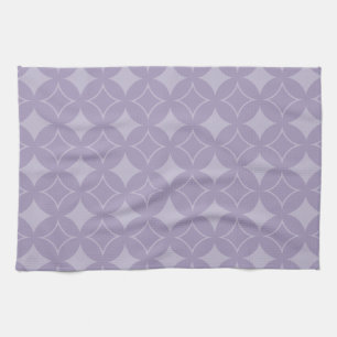 Lavender shippo pattern tea towel