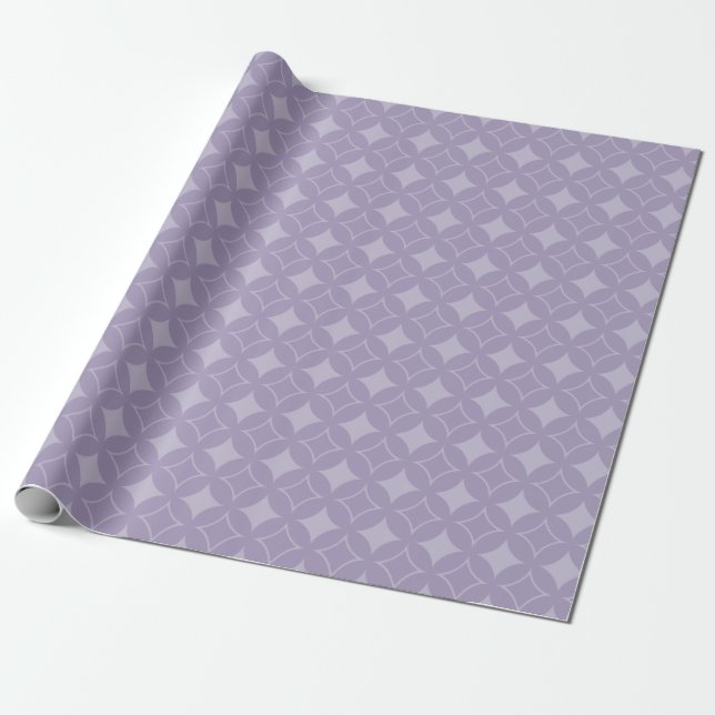 Lavender shippo pattern wrapping paper (Unrolled)
