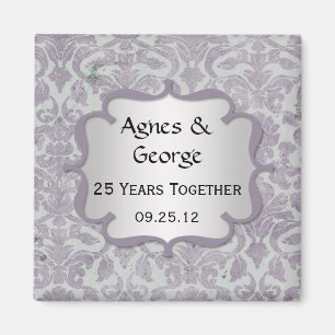 Lavender Silver 25th Anniversary Magnet