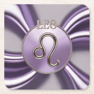 Lavender Silver Leo Coaster Set