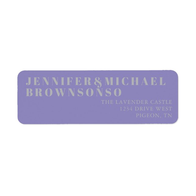 Lavender Silver Minimalistic Wedding (Front)