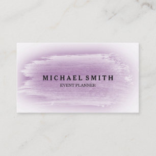 Lavender & Silver Watercolor Texture Business Card