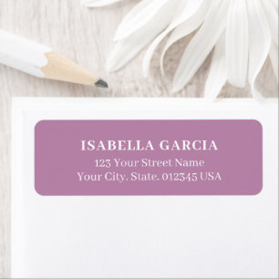 Lavender Simple Modern Address Label