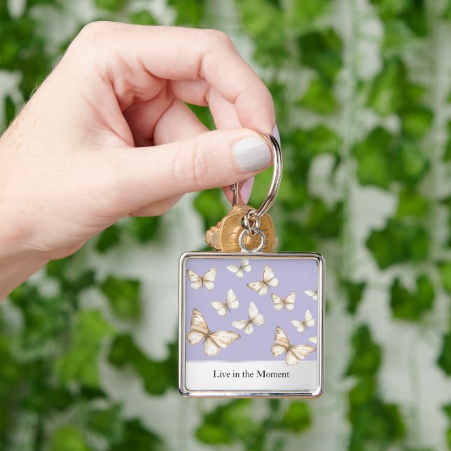 Lavender Skies & Butterflies  Key Ring (Hand)