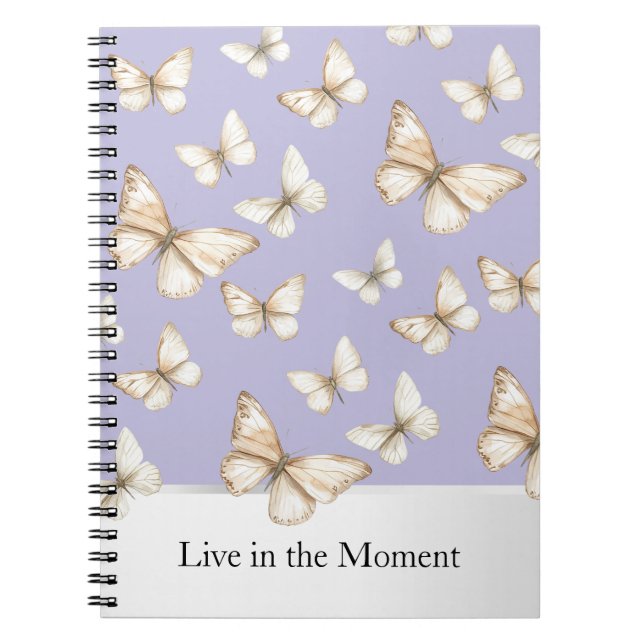 Lavender Skies & Butterflies  Notebook (Front)