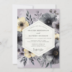 Lavender Slate Painterly Wedding Invitation