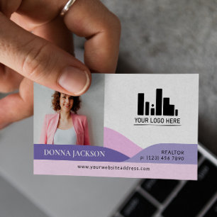 Lavender Slopes Realtor Photo & Logo Business Card